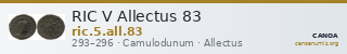 RIC V Allectus 83 — CANOA