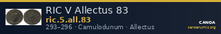 RIC V Allectus 83 — CANOA