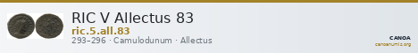 RIC V Allectus 83 — CANOA