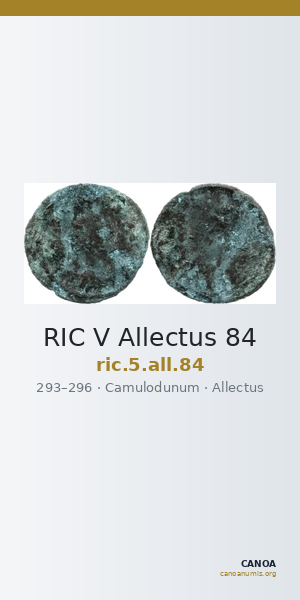 RIC V Allectus 84 — CANOA