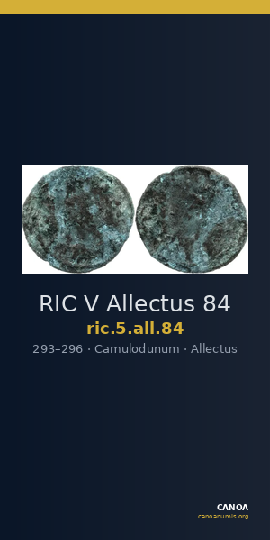 RIC V Allectus 84 — CANOA