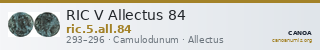 RIC V Allectus 84 — CANOA