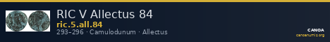 RIC V Allectus 84 — CANOA