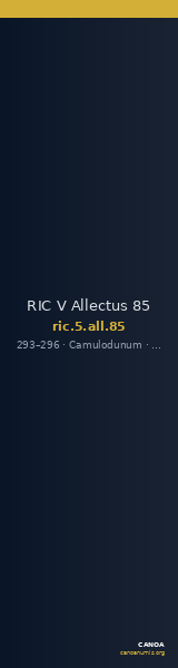 RIC V Allectus 85 — CANOA