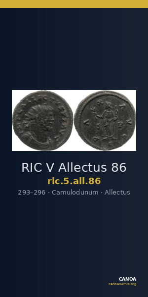 RIC V Allectus 86 — CANOA