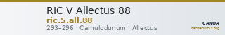 RIC V Allectus 88 — CANOA