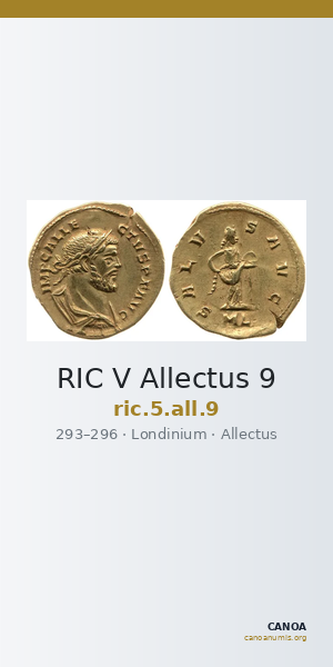 RIC V Allectus 9 — CANOA