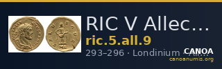RIC V Allectus 9 — CANOA