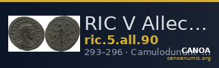 RIC V Allectus 90 — CANOA