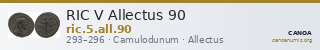 RIC V Allectus 90 — CANOA