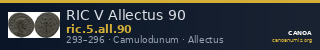 RIC V Allectus 90 — CANOA