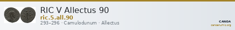 RIC V Allectus 90 — CANOA