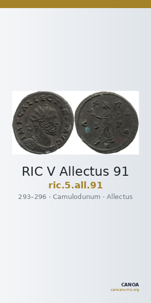 RIC V Allectus 91 — CANOA