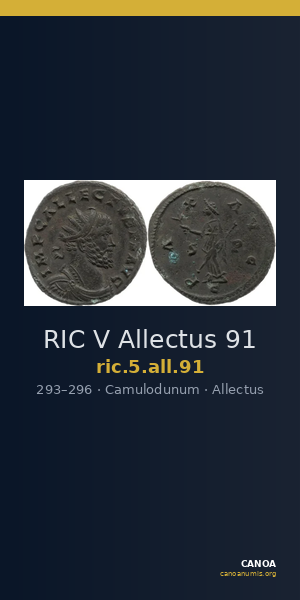 RIC V Allectus 91 — CANOA