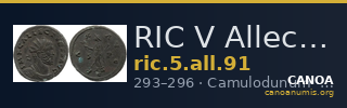 RIC V Allectus 91 — CANOA