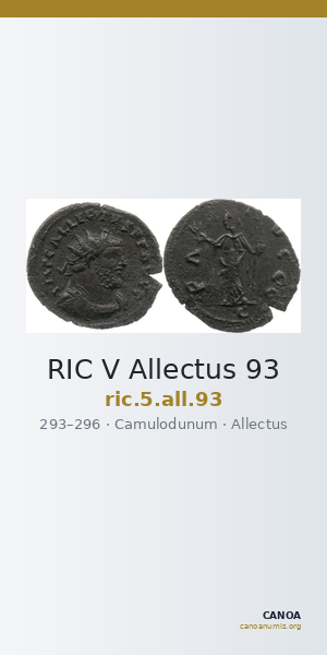 RIC V Allectus 93 — CANOA