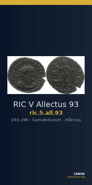 RIC V Allectus 93 — CANOA