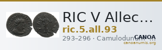 RIC V Allectus 93 — CANOA
