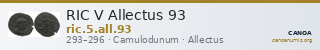 RIC V Allectus 93 — CANOA