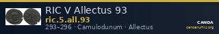 RIC V Allectus 93 — CANOA