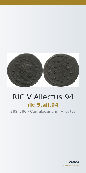 RIC V Allectus 94 — CANOA