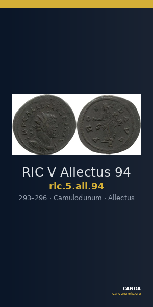 RIC V Allectus 94 — CANOA
