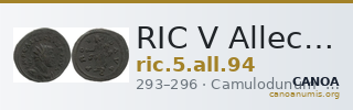 RIC V Allectus 94 — CANOA