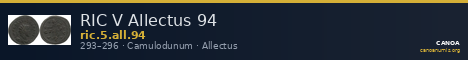 RIC V Allectus 94 — CANOA