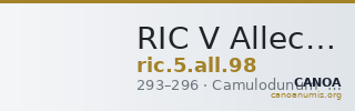 RIC V Allectus 98 — CANOA