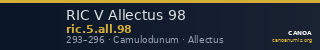 RIC V Allectus 98 — CANOA