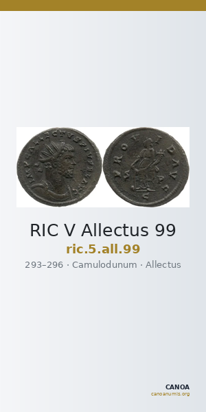 RIC V Allectus 99 — CANOA