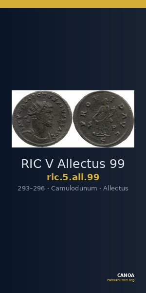RIC V Allectus 99 — CANOA