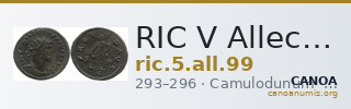 RIC V Allectus 99 — CANOA