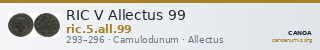 RIC V Allectus 99 — CANOA