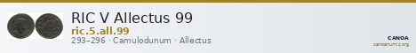 RIC V Allectus 99 — CANOA