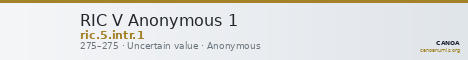 RIC V Anonymous 1 — CANOA