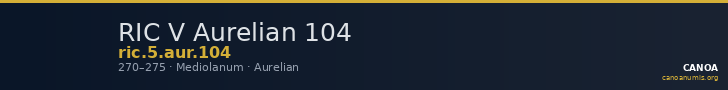 RIC V Aurelian 104 — CANOA