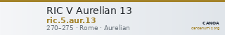 RIC V Aurelian 13 — CANOA