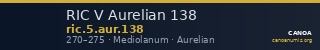 RIC V Aurelian 138 — CANOA