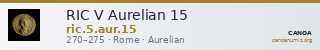 RIC V Aurelian 15 — CANOA