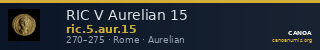 RIC V Aurelian 15 — CANOA