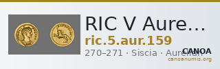 RIC V Aurelian 159 — CANOA
