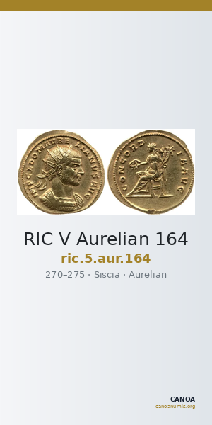 RIC V Aurelian 164 — CANOA