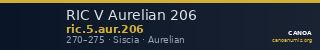 RIC V Aurelian 206 — CANOA