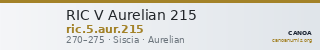 RIC V Aurelian 215 — CANOA
