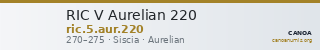 RIC V Aurelian 220 — CANOA
