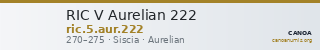 RIC V Aurelian 222 — CANOA