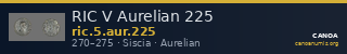 RIC V Aurelian 225 — CANOA