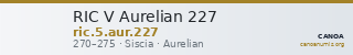 RIC V Aurelian 227 — CANOA
