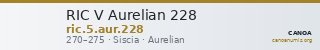 RIC V Aurelian 228 — CANOA